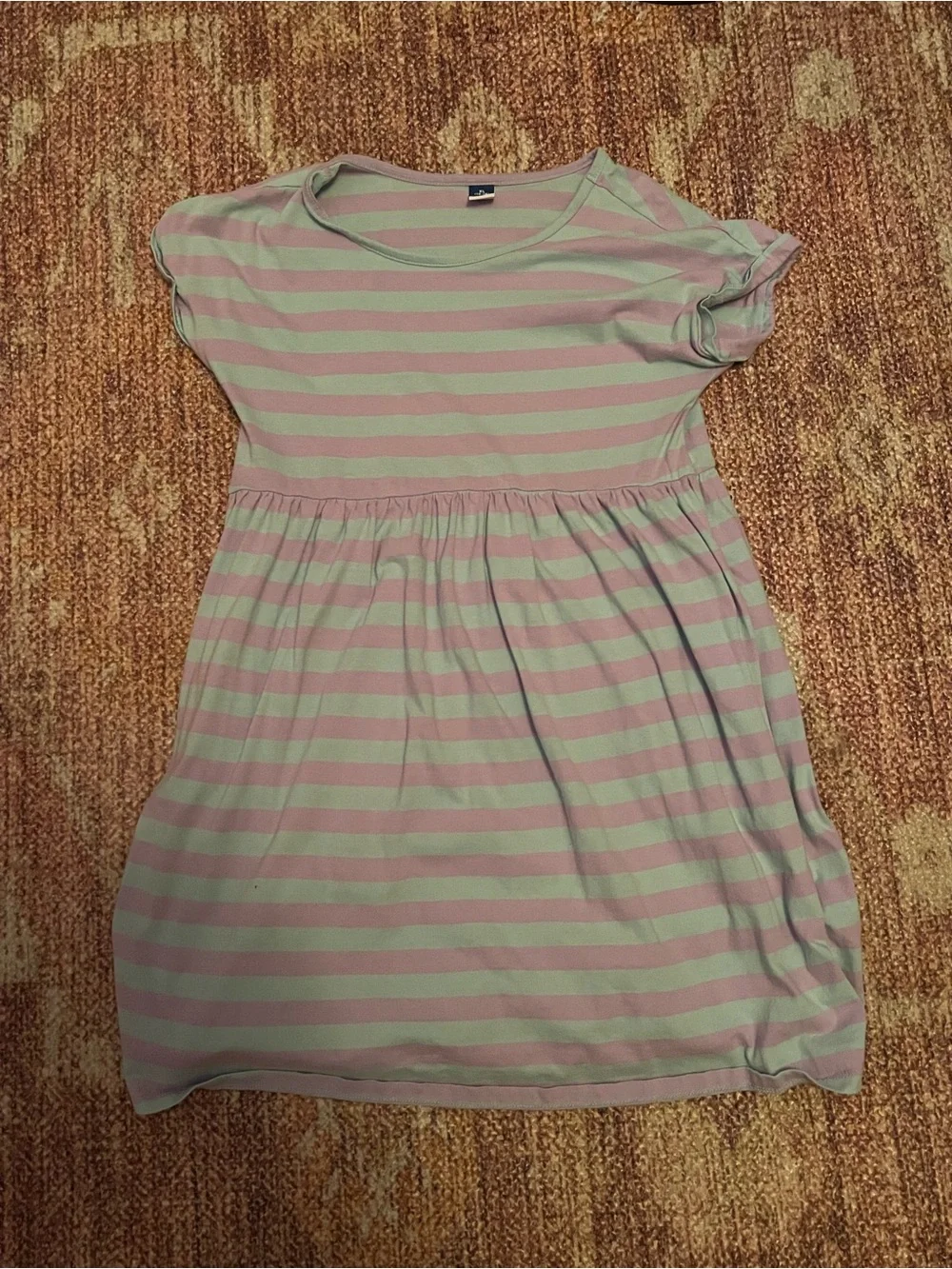 Old Navy Pink and Light Green Striped Girls' Dress